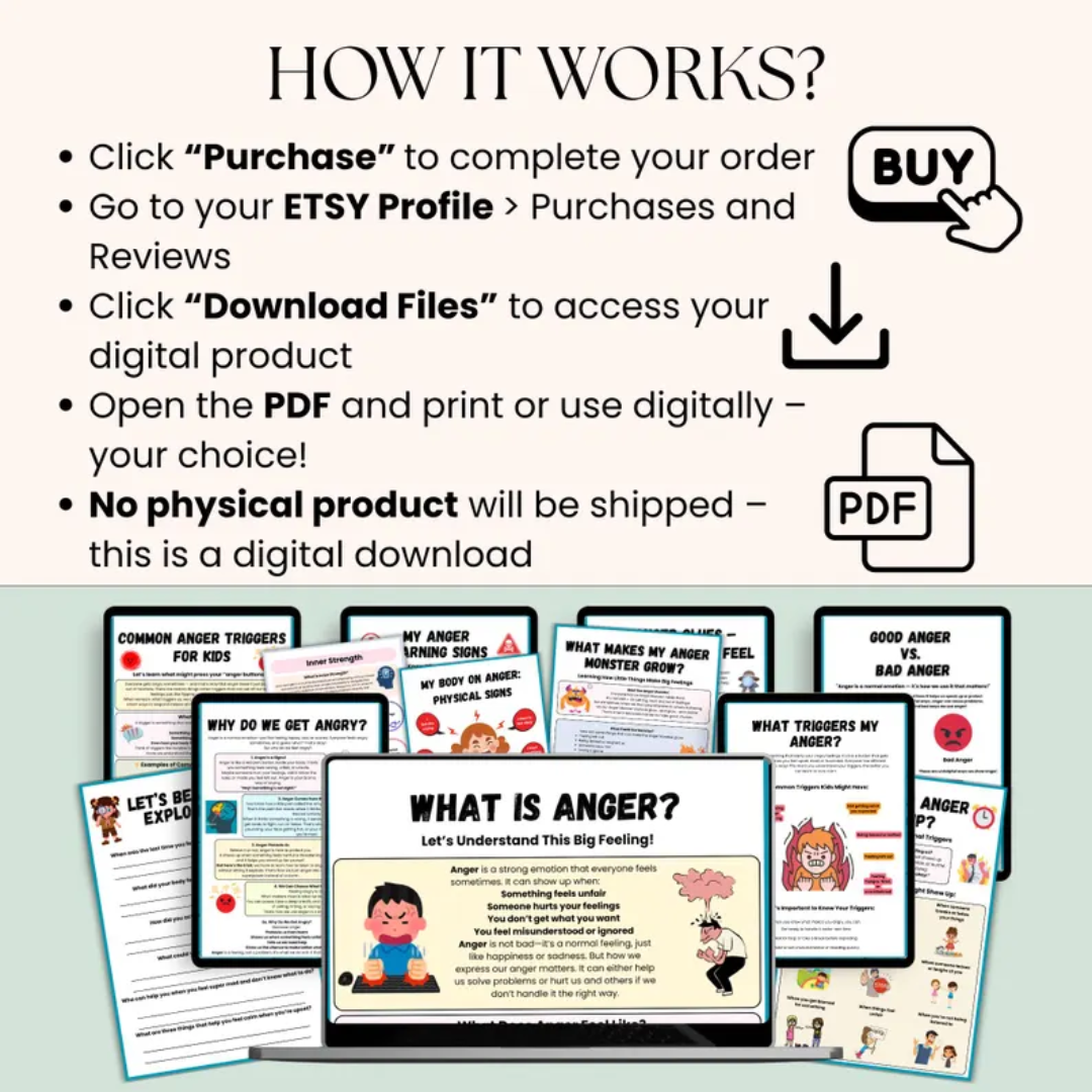 Anger Management Worksheets For Kids, Kids Anger Help, Anger Guide, Taming My Anger Monster, Anger Control Activities, Kids Anger Support