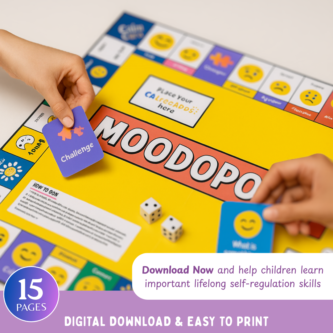 Moodopoly, Zones of Regulation Board Game, Instant Download & Print, Emotional Tools for Kids