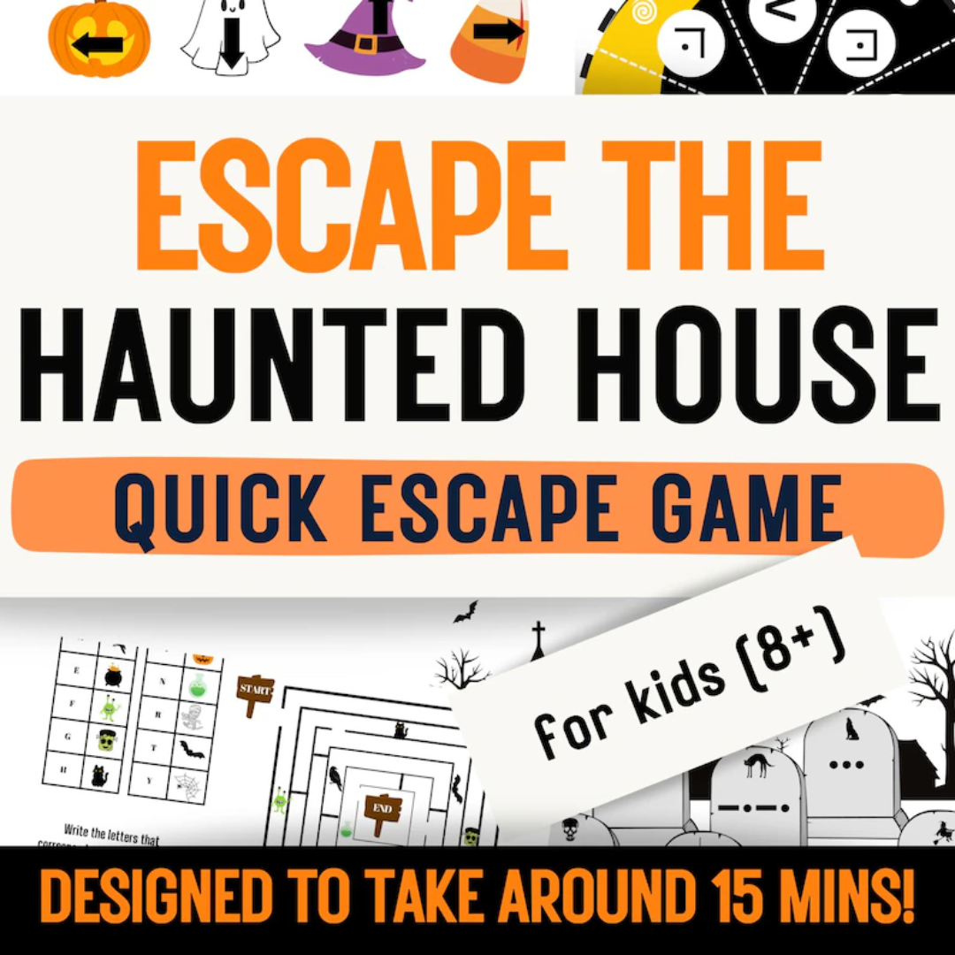 Halloween Escape Room for Kids Class Party Game - DIY Halloween Group Activity Puzzle Mystery - Quick Escape Haunted House for Age 8-13 PDF