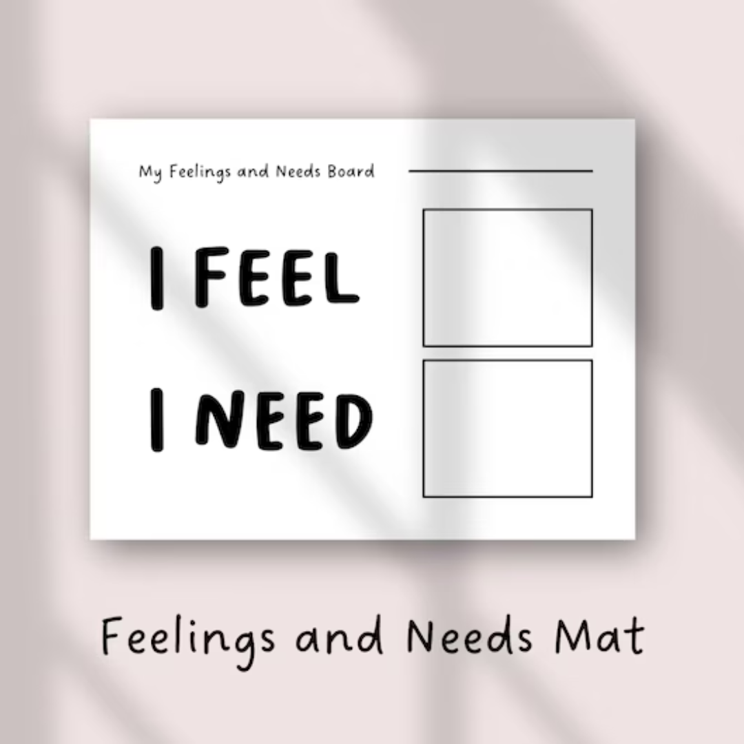 Feelings and Needs Chart for Kids, Editable Emotions Board, Preschool Social Emotional Learning, US Letter Printable & Bonus Worksheets