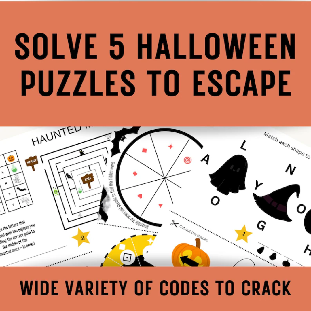 Halloween Escape Room for Kids Class Party Game - DIY Halloween Group Activity Puzzle Mystery - Quick Escape Haunted House for Age 8-13 PDF