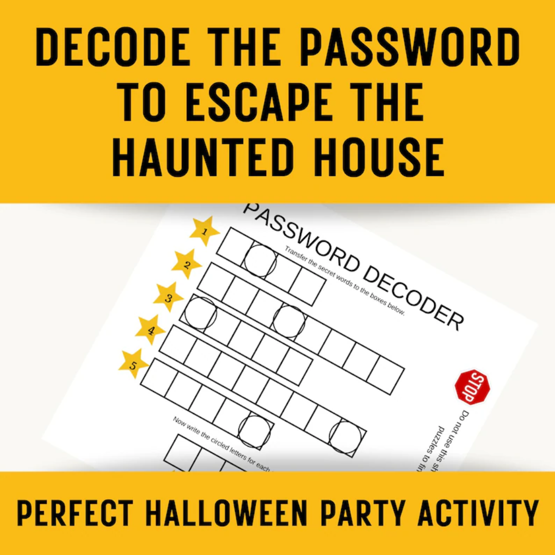 Halloween Escape Room for Kids Class Party Game - DIY Halloween Group Activity Puzzle Mystery - Quick Escape Haunted House for Age 8-13 PDF