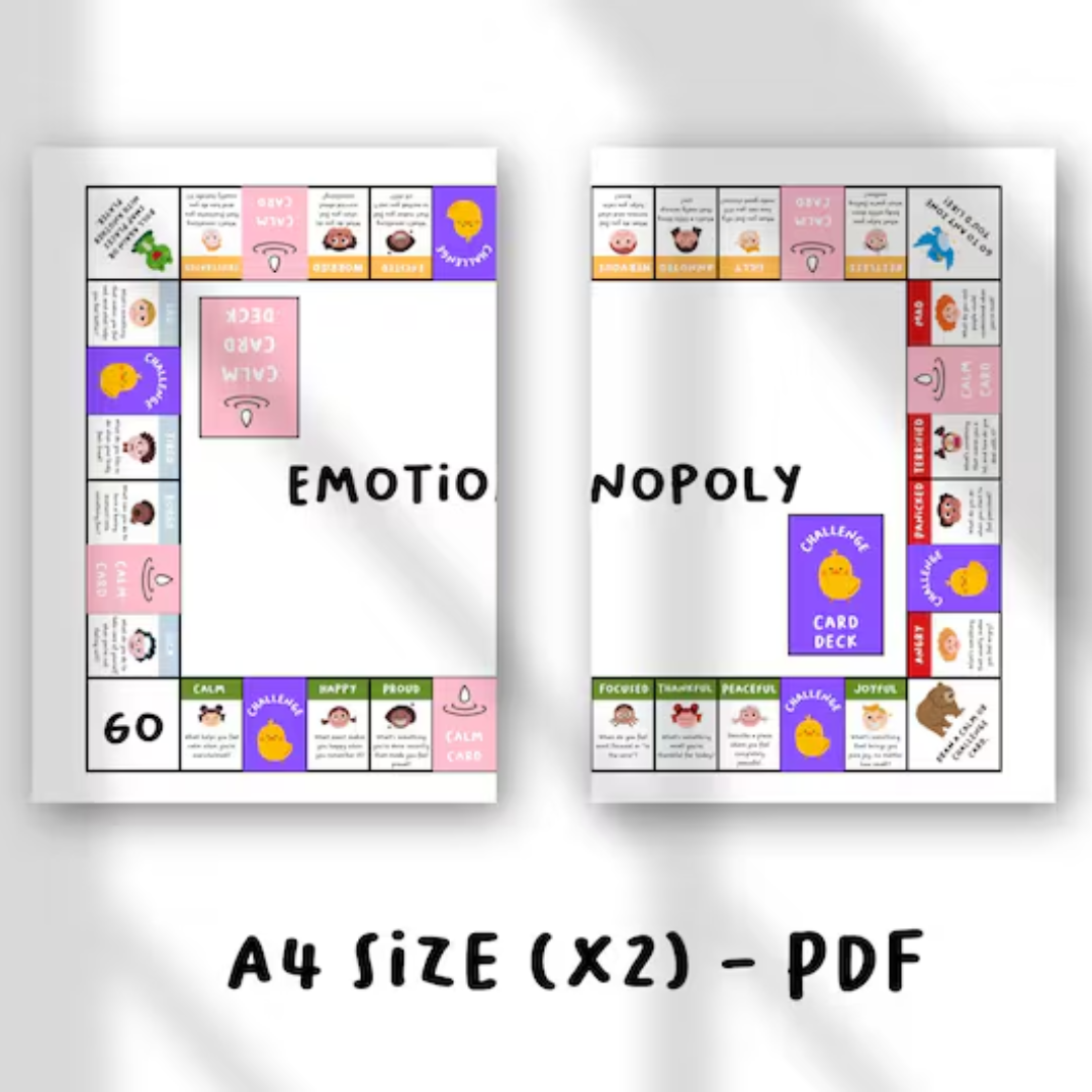 Emotionopoly SEL Game | Feelings Board Game for Kids | Emotions Activity for Counseling, SEL, Homeschool | Emotional Intelligence Game