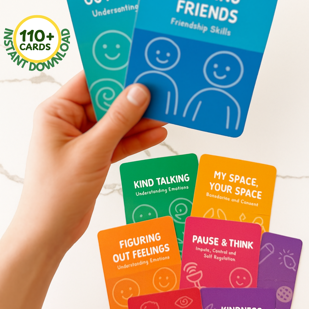 Social Skills Scenario Cards, 100 Social Emotional Learning Prompts, Autism Problem Solving, Conflict Resolution, ADHD Self-Regulation 0045