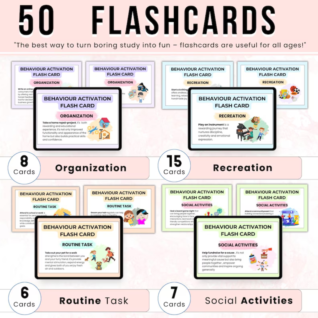 Kids CBT Worksheets, Cognitive Behavioral Therapy Activities for Children, Printable Mental Health Counseling Tools, Emotional Regulation