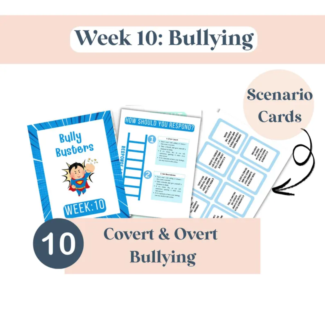 10-Week Social Skills activities and Curriculum Bundle| Friendship, Emotions, Cooperation, Conflict Resolution activities bundle, ACT