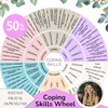 Coping Skills Wheel: Coping Strategies Printable Poster and Tool for Anxiety, Anger, Sadness (Digital Download)