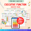 Kids Executive Function Success Pack, Chore Chart, Daily Routine, Behavior Tracker, Time Management, Coping Strategies