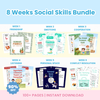 8-Week Social Skills activities and Curriculum Bundle| Friendship, Emotions, Cooperation, Conflict Resolution activities bundle, Apology