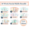 10-Week Social Skills activities and Curriculum Bundle| Friendship, Emotions, Cooperation, Conflict Resolution activities bundle, ACT