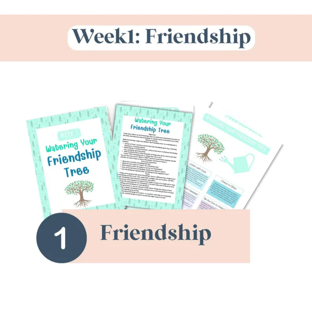 10-Week Social Skills activities and Curriculum Bundle| Friendship, Emotions, Cooperation, Conflict Resolution activities bundle, ACT