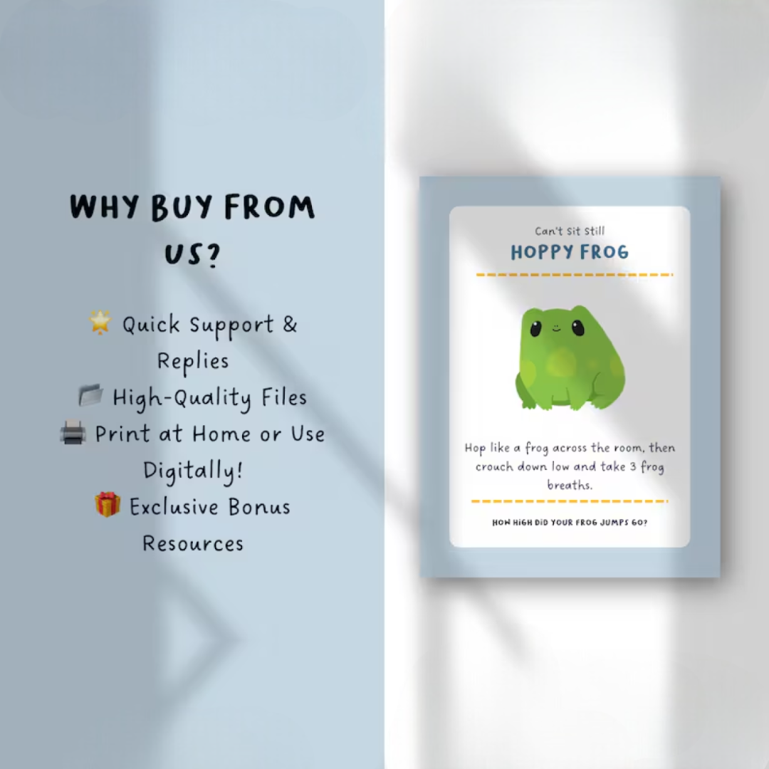 Emotional Regulation Cards for Kids, Feelings Comfort Kit, Calm Down Activities, Therapy Coping Cards for Children