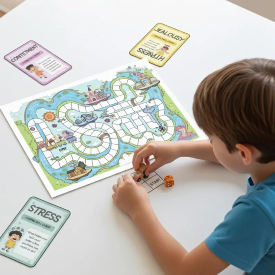 Emotional Regulation & Coping Skills Board Game, School Counselor Game, Social Emotional Learning, Mindfulness Game For Kids, 15+ Cards