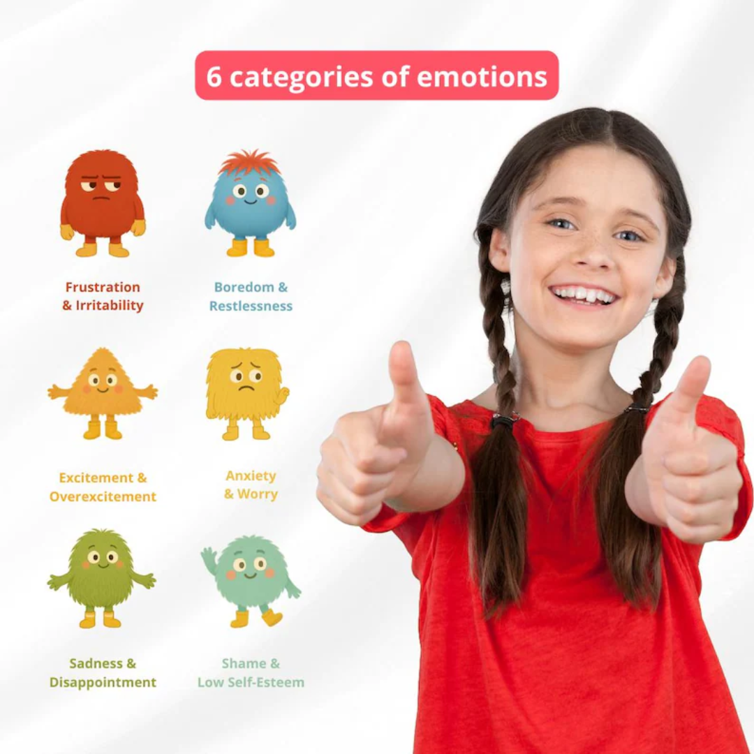 The Feelings First Aid Kit, Kids Feelings Cards, Emotional Regulation Tool for Children, Calm Down Activities, Therapy Cards