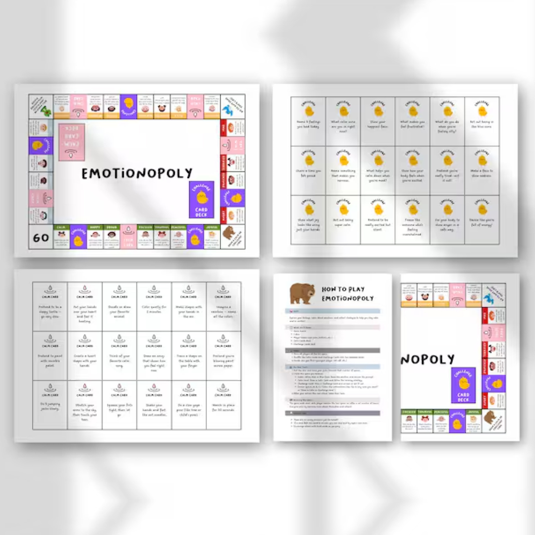 Emotionopoly SEL Game | Feelings Board Game for Kids  | Emotions Activity for Counseling, SEL, Homeschool | Emotional Intelligence Game