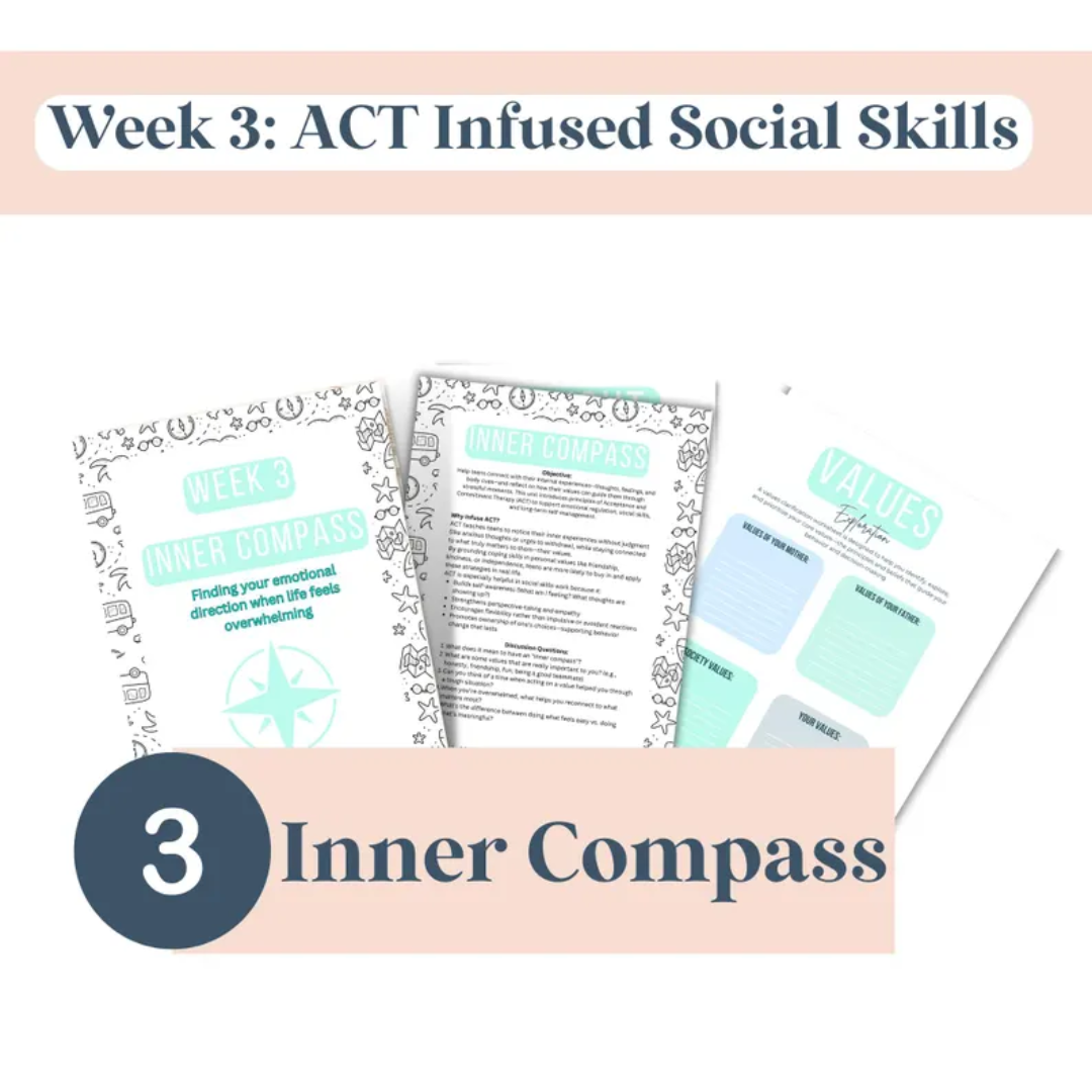10-Week Social Skills activities and Curriculum Bundle| Friendship, Emotions, Cooperation, Conflict Resolution activities bundle, ACT