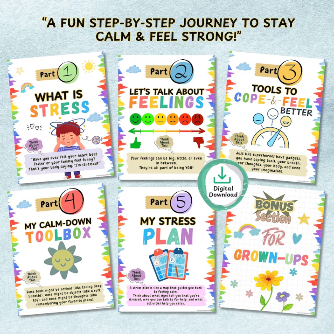 Feeling Toolkit for Kids, Help Kids Stay Calm with Fun Calming & Coping Activities, DBT Cards, Calm Down Strategies