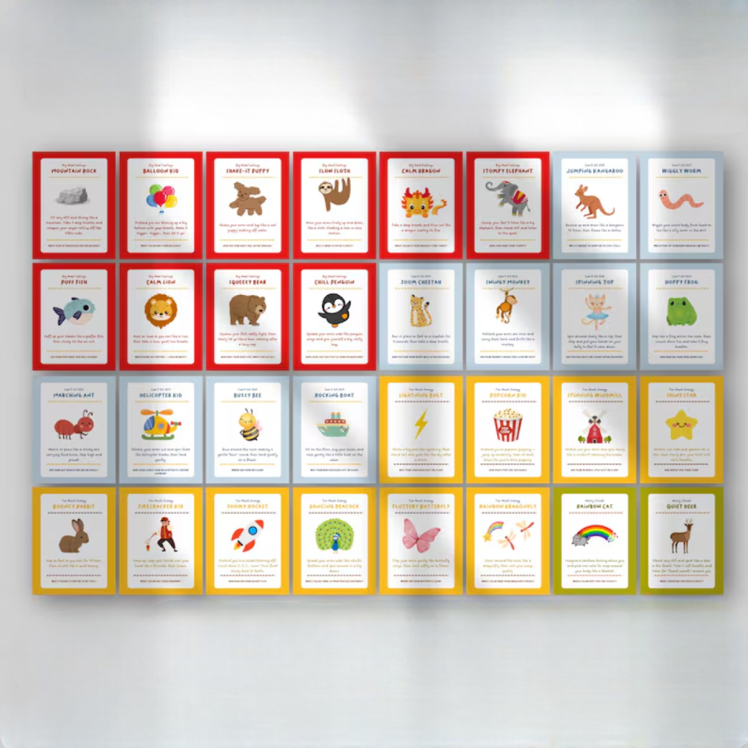 Emotional Regulation Cards for Kids, Feelings Comfort Kit, Calm Down Activities, Therapy Coping Cards for Children