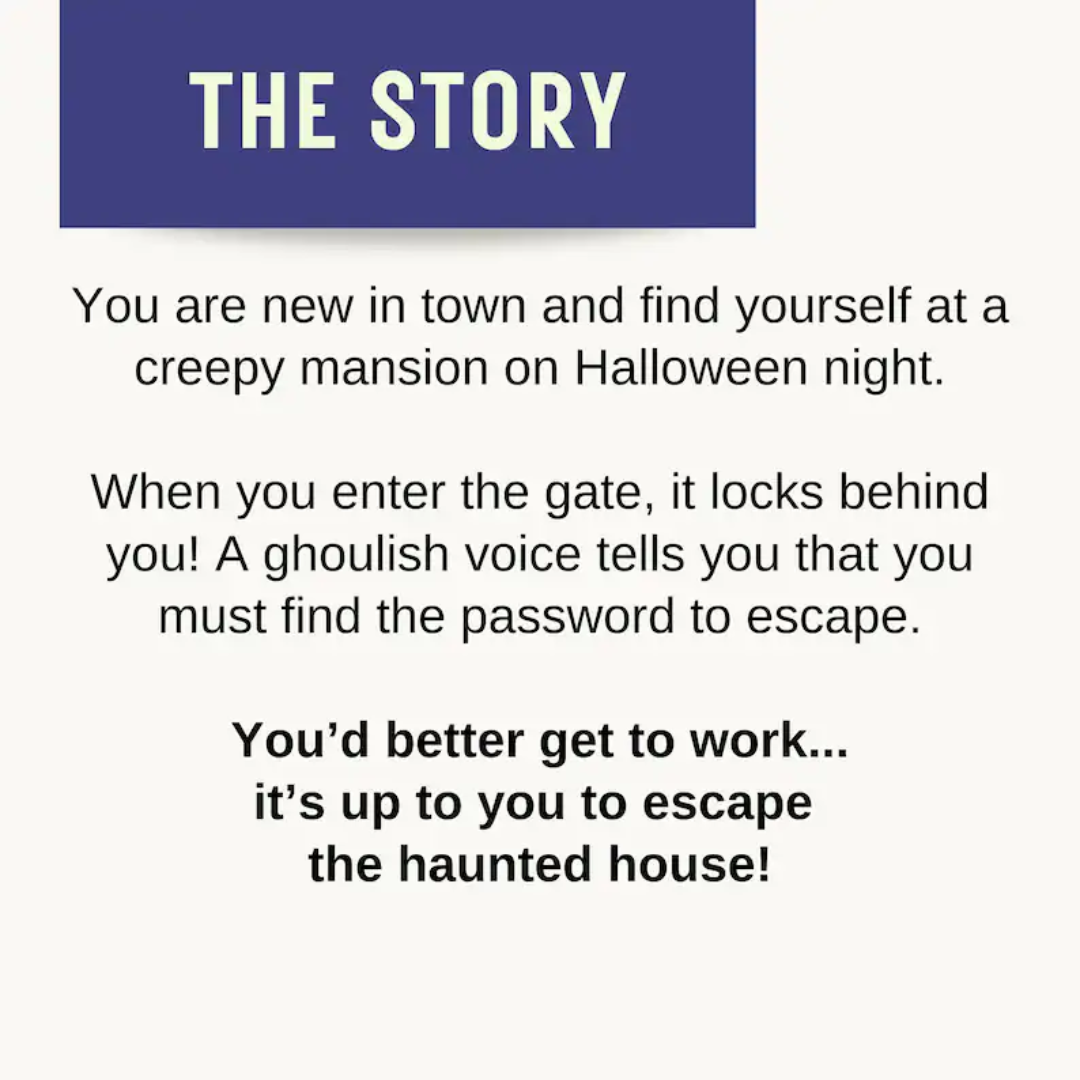 Halloween Escape Room for Kids Class Party Game - DIY Halloween Group Activity Puzzle Mystery - Quick Escape Haunted House for Age 8-13 PDF